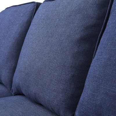 Harmon Track Arm Sectional Sofa Navy - Serta: Contemporary Reversible Chaise, Loose Cushions, Pine Frame, 3-Seater (LOCAL PICKUP ONLY)