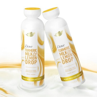 Dove Beauty Plant Milk Cleansing Body Wash - Turmeric & Lemon - 17.5 fl oz: Moisturizing, Paraben-Free, Sulfate-Free, Vegan
