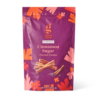 Fall Harvest Cinnamon Sugar Seasoned Pretzel Twists - 16oz - Good & Gather