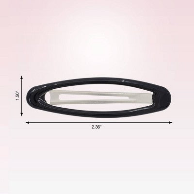 scunci No-Slip Grip Large Oval Snap Clips - Tortoise - All Hair - 4pcs