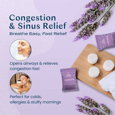 Body Restore Shower Steamers with 100% Natural Essential Oil - Lavender - 2oz/2ct