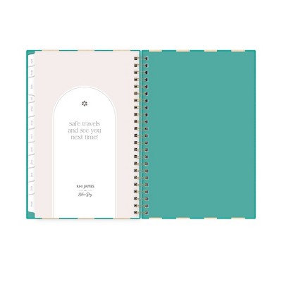 Rhi James for Blue Sky Weekly/Monthly Planner 15 Month Wirebound 5"x8" Textured Paper Hardcover - Teal Stripe