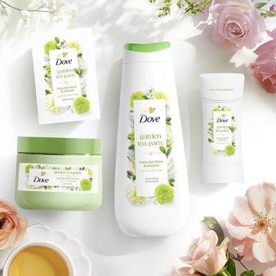 Dove Beauty Garden Tea Party Body Scrub - English Pear Blossom - Limited Edition - 15oz