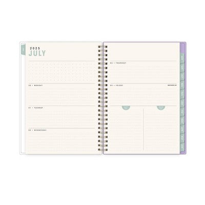 Blue Sky Brook Gossen Planner Notes 5.875"x8.625" Weekly/Monthly Wirebound 12 Month Purple Striped Undated