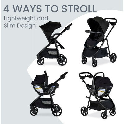 Britax Willow Brook S+ Baby Travel System, Infant Car Seat and Stroller Combo - Raven Black (LOCAL PICKUP ONLY)