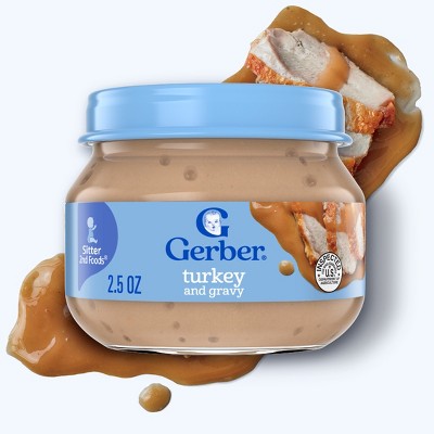 Gerber Baby Food Stage 2 Turkey & Gravy Puree Jar - 2.5oz