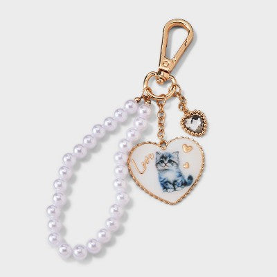Girls' Cat Bag Charm - art class Gold/Ivory