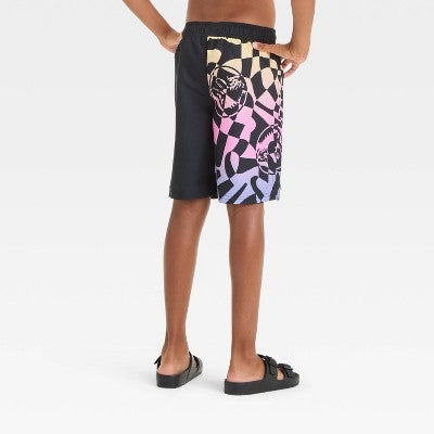 Boys' Jurassic World Shapes Printed Swim Shorts - Black S