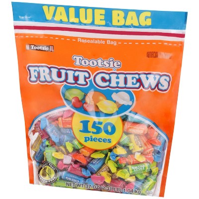 Tootsie Fruit Chews Candy Standup Bag - 37oz