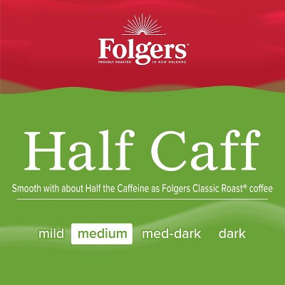 Folgers Half Caff Medium Roast Ground Coffee - 22.6oz