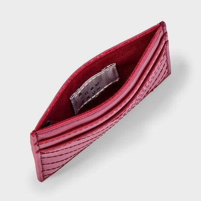 Basic Card Case Wallet - A New Day Dark Red