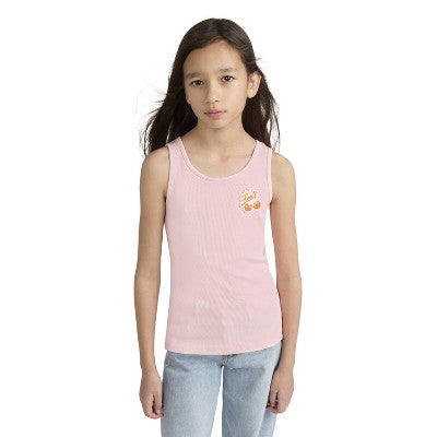 Levi's Girls' Cherry Embroidered Tank Top - Coral Pink M