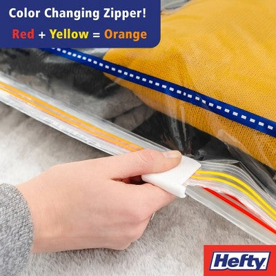 Hefty Shrink-Pak Bag Mix with Pump Clear