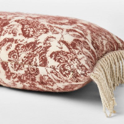 Jacquard Botanical Throw Pillow Warm - Threshold designed with Studio McGee (LOCAL PICKUP ONLY)