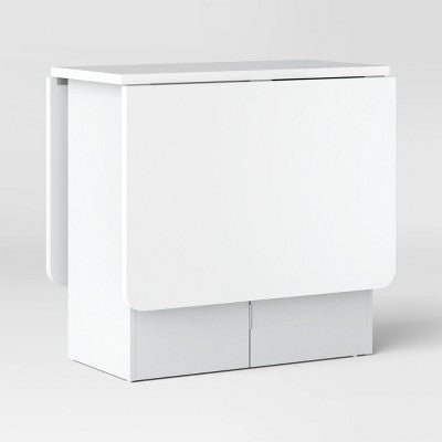 Drop Leaf Dining Table with Storage Shelves White - Room Essentials (LOCAL PICKUP ONLY)
