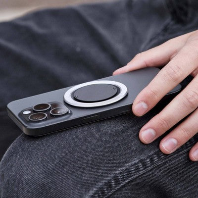 ohsnap! Snap Grip Luxe Magnetic Phone Grip Fits Any Phone - Pure Silver