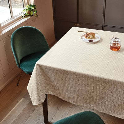 104"x60" Neutral Tablecloth - Threshold