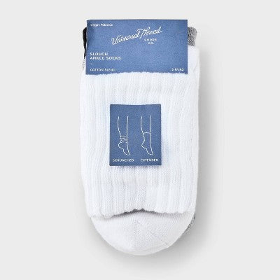 Women's Short Slouch 3pk Ankle Socks - 4-10