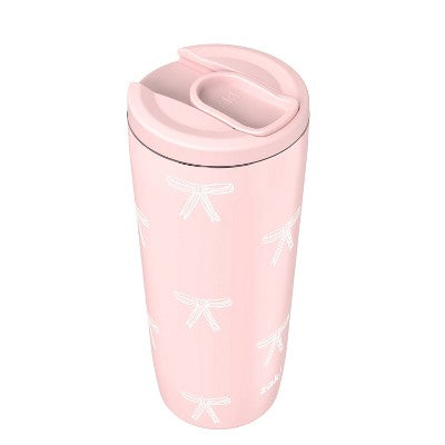 Zak Designs 20 fl oz Stainless Steel Vacuum Serenity Tumbler with Slide Lid Rose Quartz Bowtique