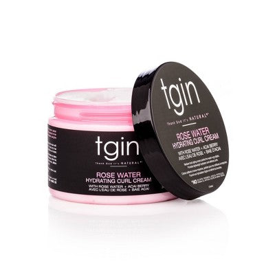 TGIN Rose Water Hydrating Curl Cream - 12 fl oz: Moisturizing, Textured Hair, Curl Enhancer Cream