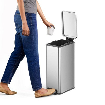 EKO 30L Stella Slim Step Trash Can Brushed Stainless Steel (LOCAL PICKUP ONLY)