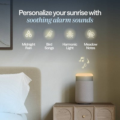 Blueair Mini Restful Air purifier and Sunrise Alarm Clock Beige