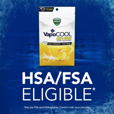 Vicks VapoCOOL Severe Cough Drops - Honey Lemon Chill - 45ct