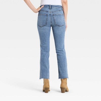Women's High-Rise Kick Flare Jeans - Medium Wash 4 Long