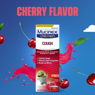 Mucinex Children's Cough Medicine - Cherry Liquid - 4 fl oz