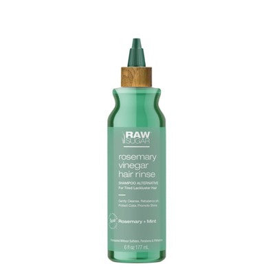 Raw Sugar Rosemary Vinegar Hair Rinse Shampoo Alternative - Rosemary + Mint - 6 fl oz