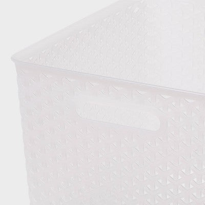 Large Y-Weave Decorative Storage Basket Translucent - Brightroom: Polypropylene, 18L, No Assembly, Clear