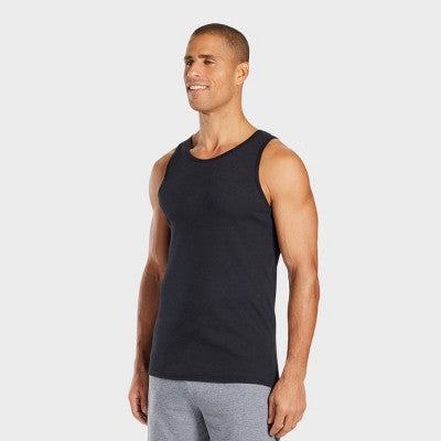 Pair of Thieves Men's 3pk SuperiAir Cotton Tank Top - Black L: Tagless, Crew Neck, Jersey Fabric