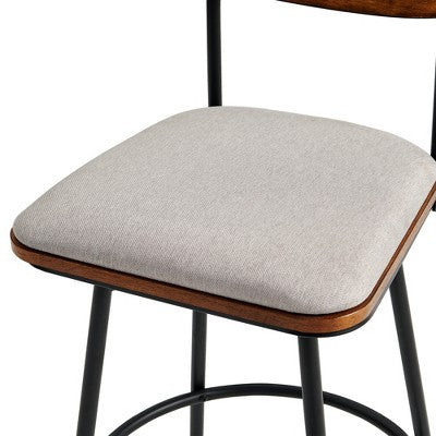 Spruce&Spring Swivel Counter Height Bar Stool with Metal Legs,, Light Grey  Fabric (LOCAL PICKUP ONLY)
