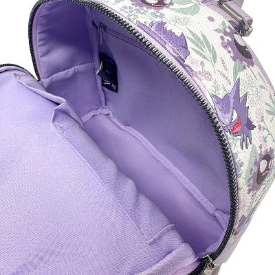 Pokemon Gengar Print Mini Backpack - White/Purple