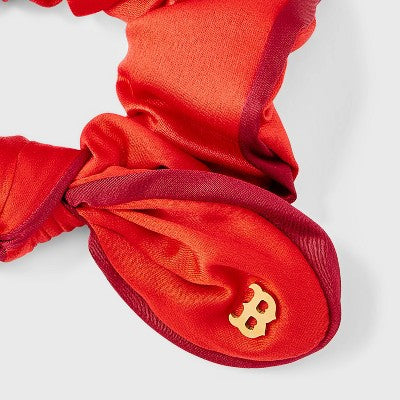 Bijoux Sport by Luv Aj MLB Mini Logo Bow Hair Twister - Boston Red Sox: Polyester & Stainless Steel Elastic