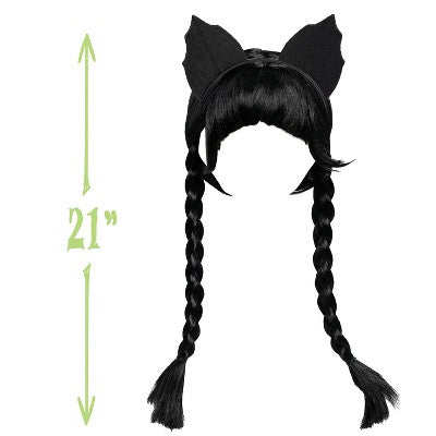Wednesday Series Wig and Cat Ears - (Children's)