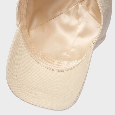 Black History Month Satin-Lined Open Back Baseball Hat - Cream
