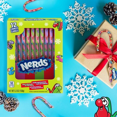 Nerds Christmas Candy Canes - 5.3oz/12ct