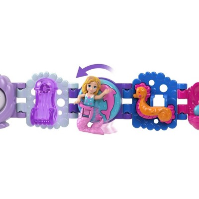 Polly Pocket Bracelet Treasures Mermaid Wearables with Snap-Together Sections and Micro Doll