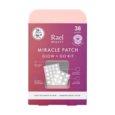 Rael Beauty Miracle Patch Glow and Go Kit - 38ct: Paraben-Free, Silicone-Free, Unscented, For Face