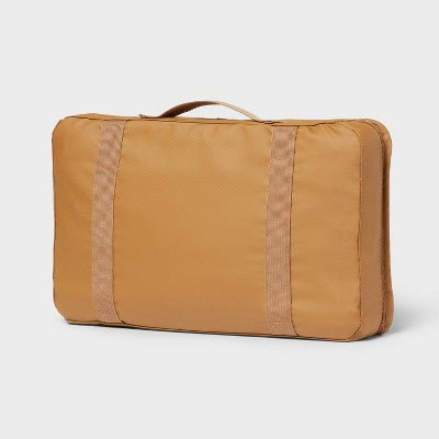 Collapsible Rolling Tote Brown - Brightroom
