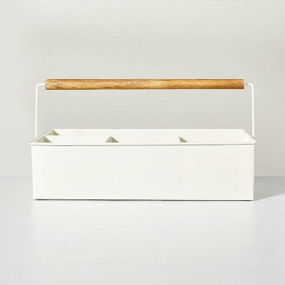 Divided Metal Multipurpose Garden Caddy Cream - Hearth & Hand with Magnolia