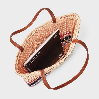 Crochet Tote Handbag - Universal Thread White/Red/Blue (LOCAL PICKUP ONLY)