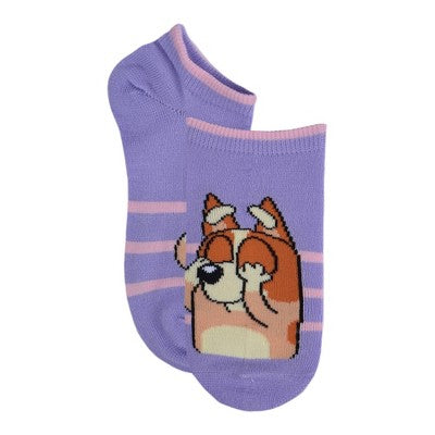 Girls' Disney Bluey 6pk No Show Socks - XS/S