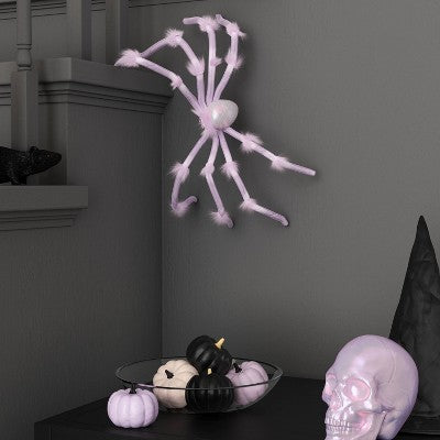 20" Plush Spider Halloween Decorative Prop Lavender - Hyde and EEK! Boutique