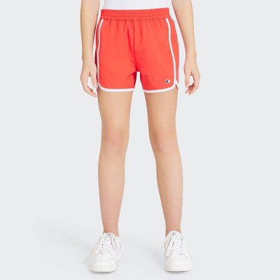 Champion Girls' Track Shorts - Red L