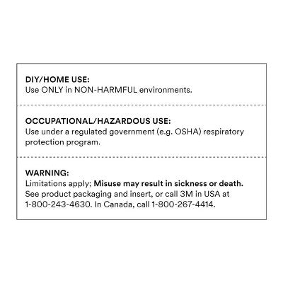 3M Company Performance Paint Prep Respirator N95 Particulate: Disposable Dust Mask for Adults, One Size Fits Most, 2 Pack