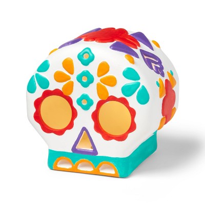 Dia de Muertos Ceramic Craft Lit Sugar Skull - Mondo Llama