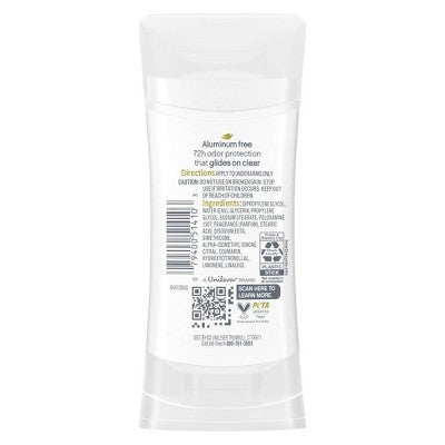 Dove Beauty Aluminum Free Deodorant Stick - Dragon Fruit and Coconut Cream - 2.6oz