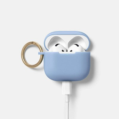 AirPods Pro (1/2 Generation) Recycled Silicone Case - heyday Periwinkle Blue: Lightweight, Wireless Charging, Carabiner